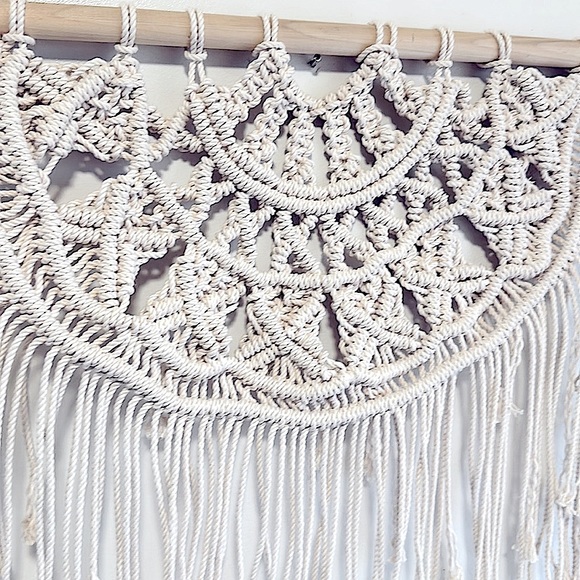 NEW Soul Embellishโs Handwoven Macrame Fiber Art Wall Tapestry~Modern Home Decor - Picture 3 of 16
